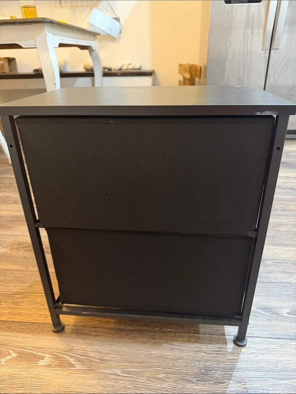 Black 2-Drawer Fabric Storage Cabinet - Brand Unknown
